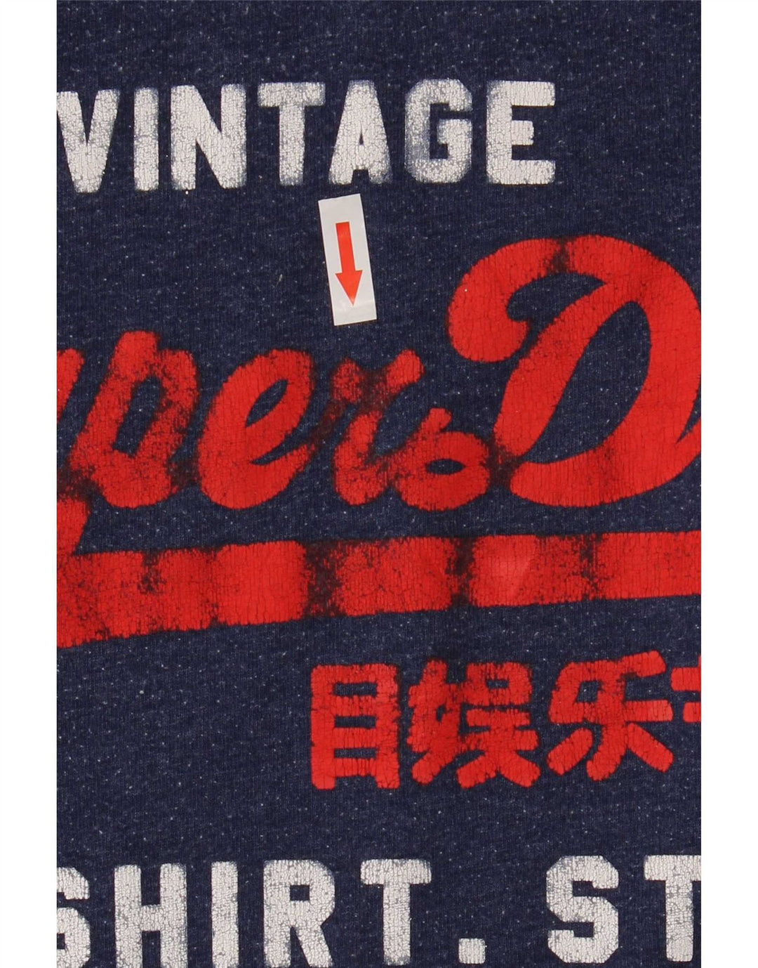 Superdry Herren-T-Shirt mit Grafik, Größe L, aus blauer Baumwolle