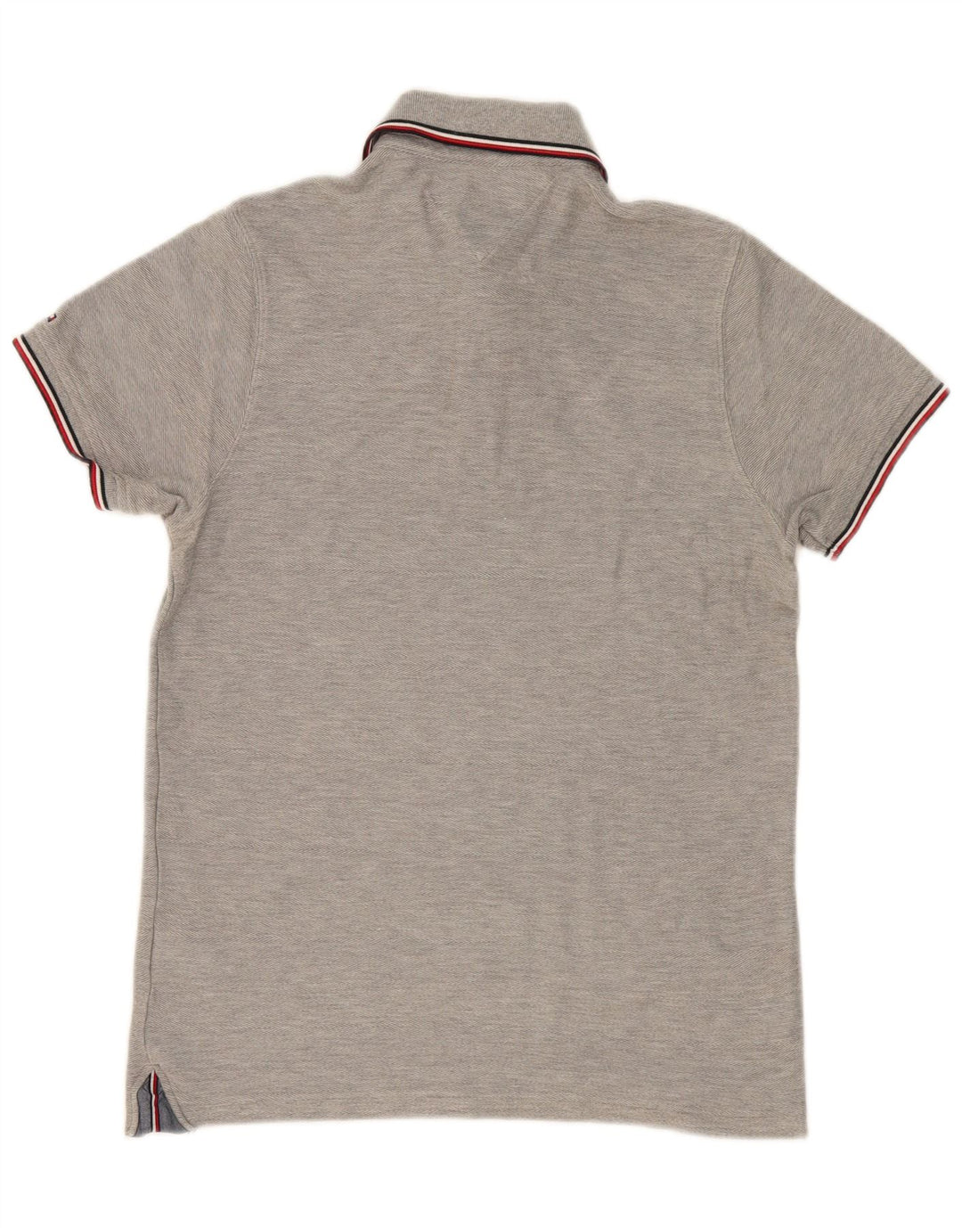 TOMMY HILFIGER Mens Polo Shirt Small Grey Cotton