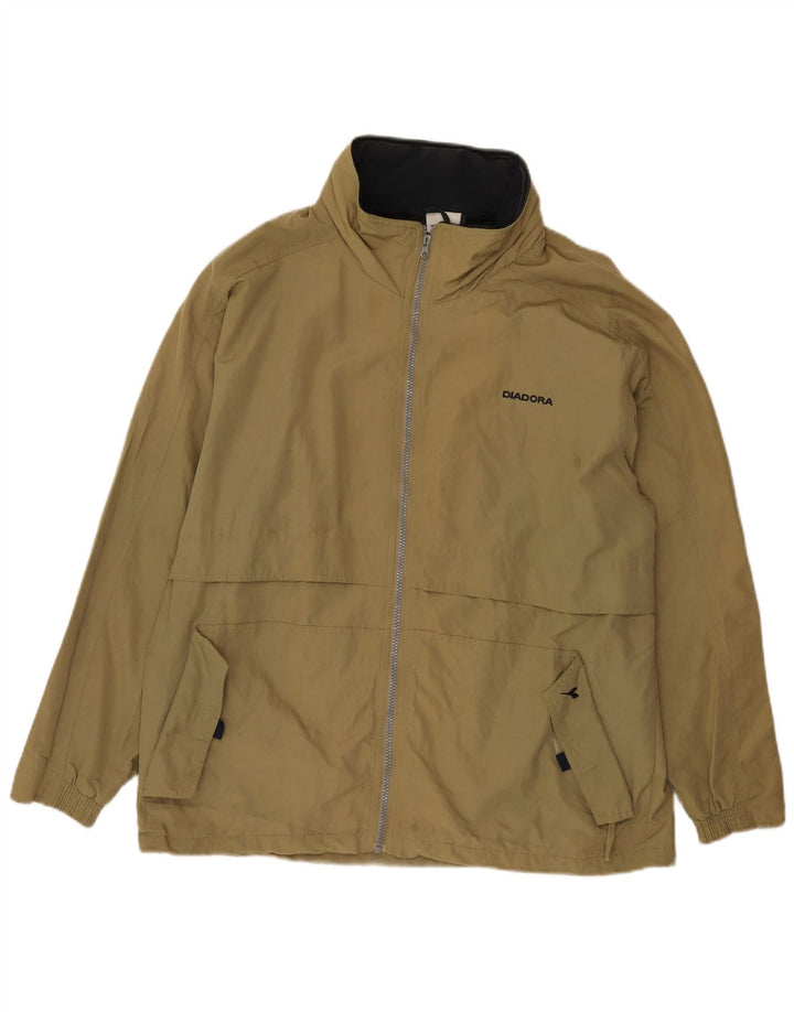 Diadora Herren Regenjacke UK 38 Medium Khaki Polyamid