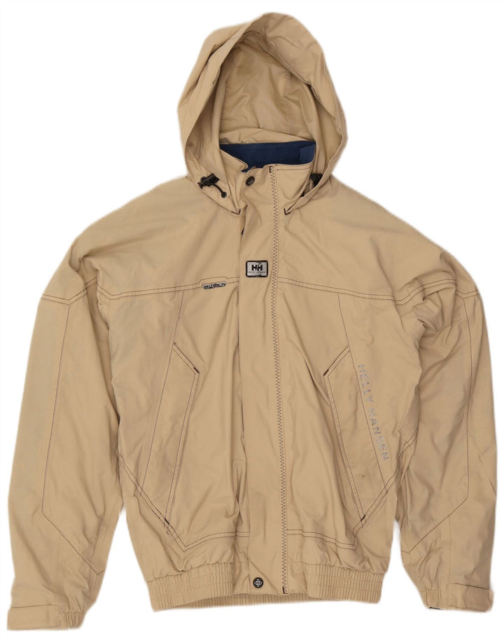 Helly Hansen Herren-Bomberjacke mit grafischer Kapuze, UK 36, Small, Beige, Nylon