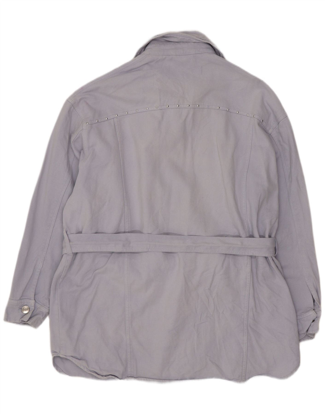 Übergroße Utility-Jacke von Zara für Damen, UK 14, mittelblaue Baumwolle