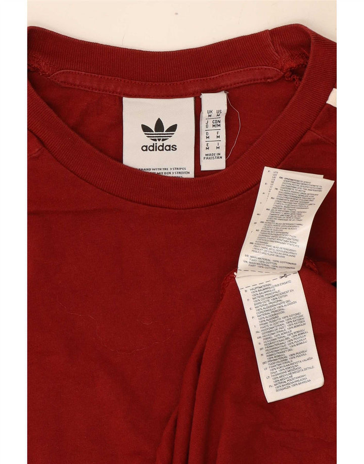 Adidas Herren T-Shirt Top Medium Burgund Baumwolle