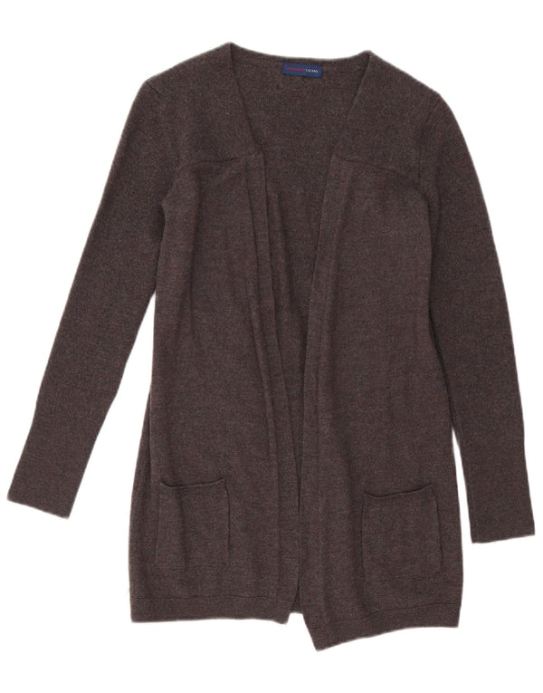 Trussardi Jeans Damen Longline Open Cardigan Pullover UK 14 Mittelgrau