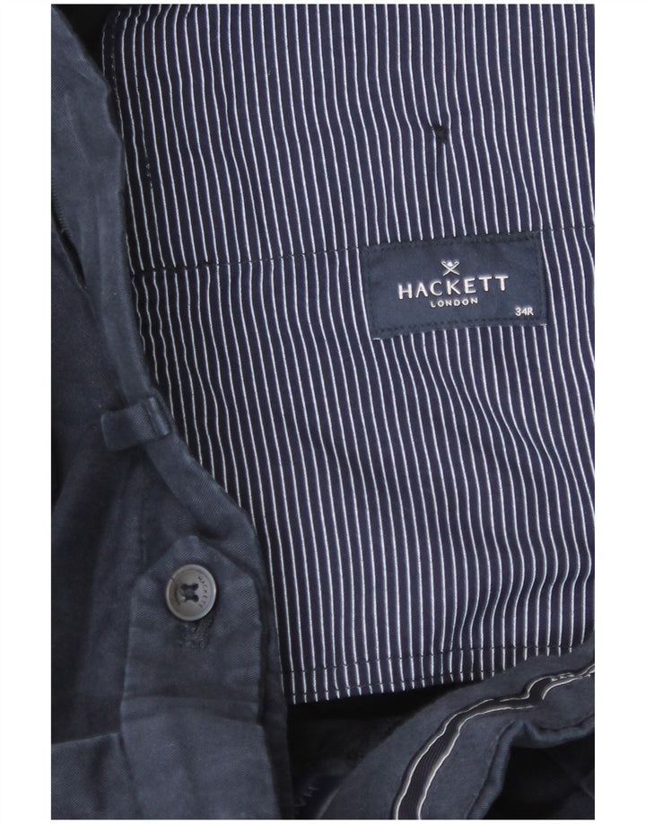 Hackett Slim Chino-Hose für Herren, W34, L31, marineblaue Baumwolle