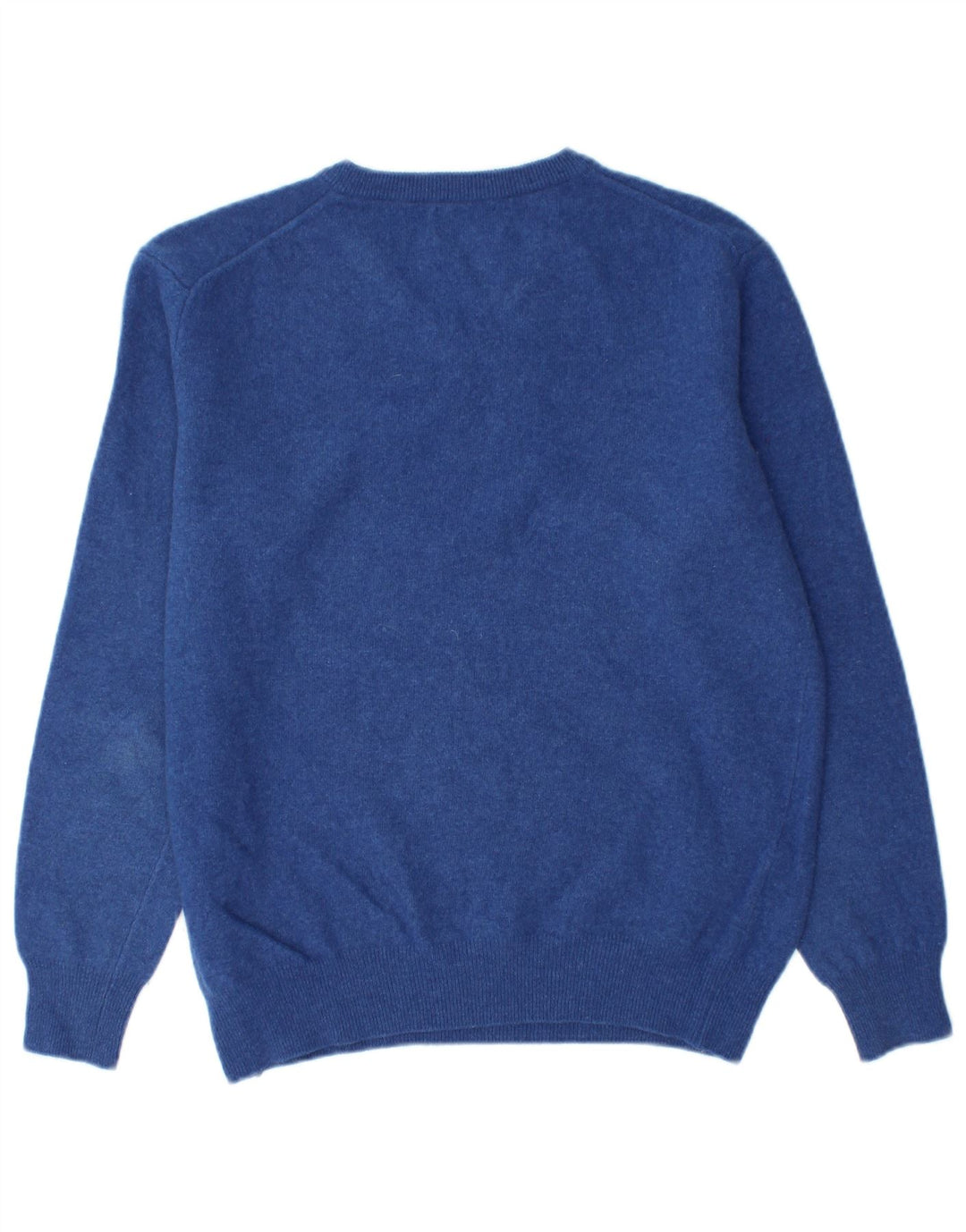 Conte of Florence Herren-Pullover mit V-Ausschnitt, Mittelblau