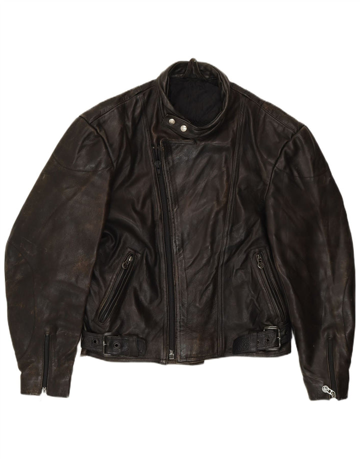 Harro Herren-Leder-Racer-Jacke IT 52 XL, schwarzes Leder