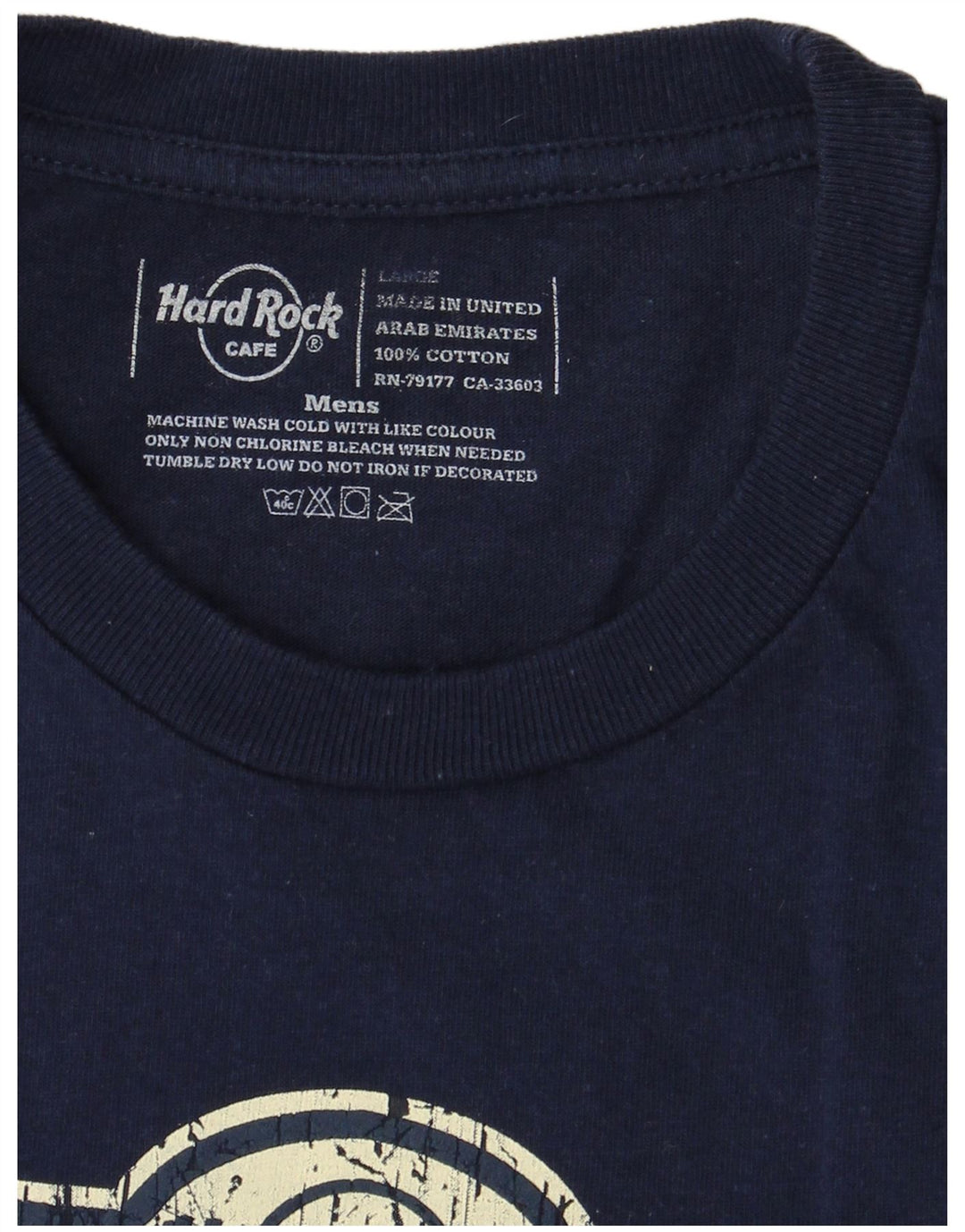 HARD ROCK CAFE Herren-T-Shirt „Dublin“ mit Grafik, groß, aus marineblauer Baumwolle