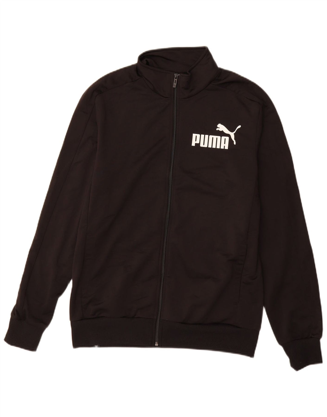 PUMA Herren-Trainingsanzug mit grafischem Oberteil, Mittelschwarzes Polyester