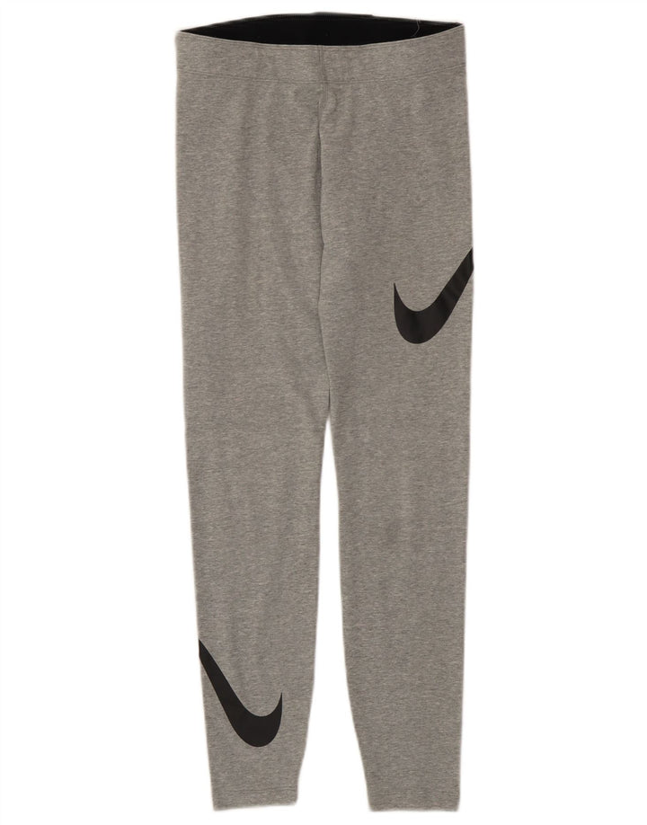 Nike Damen Graphic Leggings UK 8 Small Grau