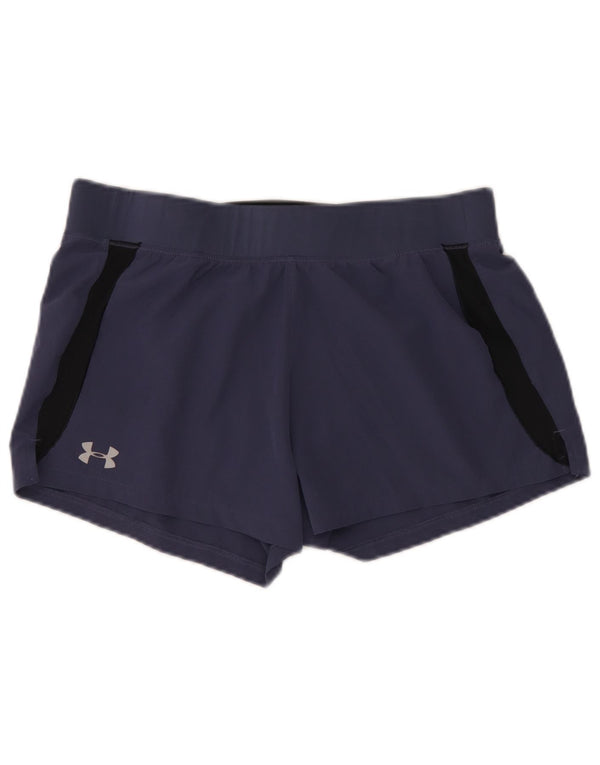 Under Armour Damen Heat Gear Sport Shorts UK 14 Large Marineblau