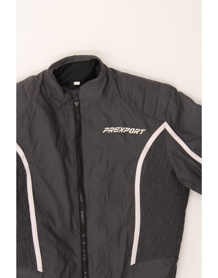 PREXPORT Womens Biker Jacket UK 16 Large Grey Vintage Prexport and Second-Hand Prexport from Messina Hembry 
