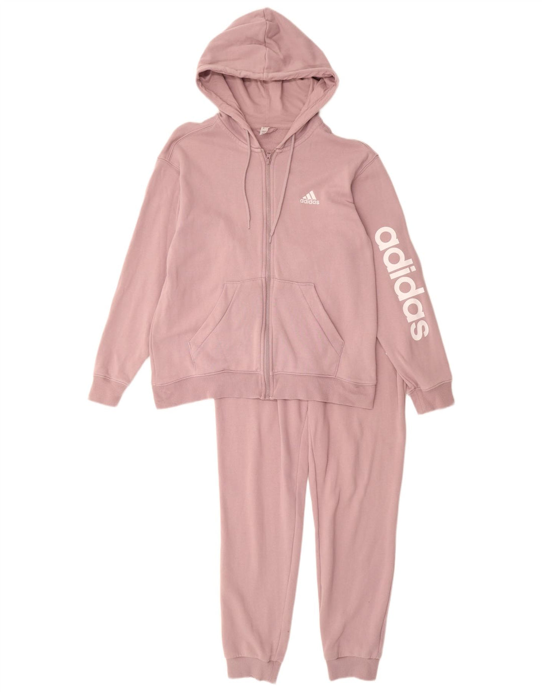 ADIDAS Damen Graphic Full Trainingsanzug UK 12/14 Mittellila Baumwolle