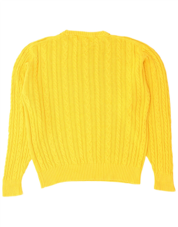 Scapa Herren-Pullover mit Rundhalsausschnitt, groß, gelbe Baumwolle