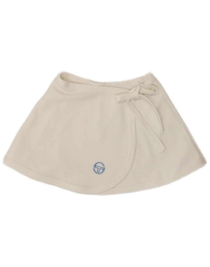 Sergio Tacchini Wickel-Tennisrock für Mädchen, 9–10 Jahre, weißes Polyester
