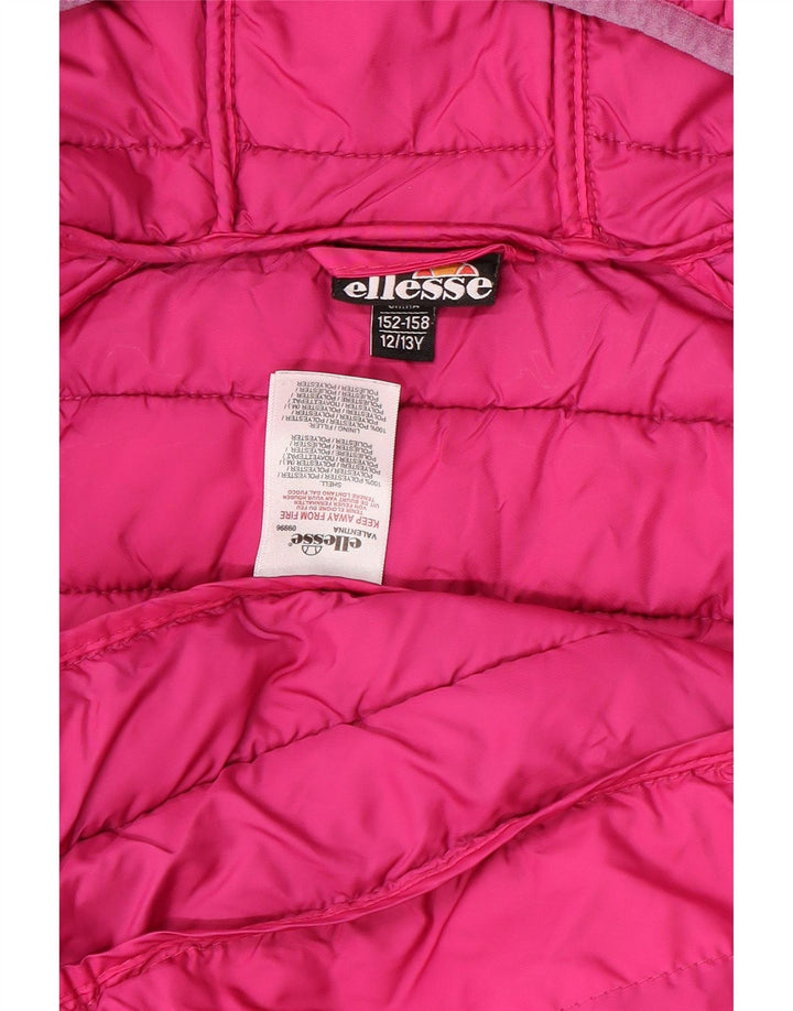 Ellesse Wattierte Jacke mit Kapuze für Mädchen, 12–13 Jahre, Rosa, Polyester