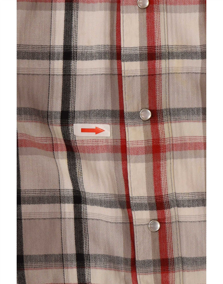 Levi's Herren-Flanellhemd aus mittelgrau karierter Baumwolle