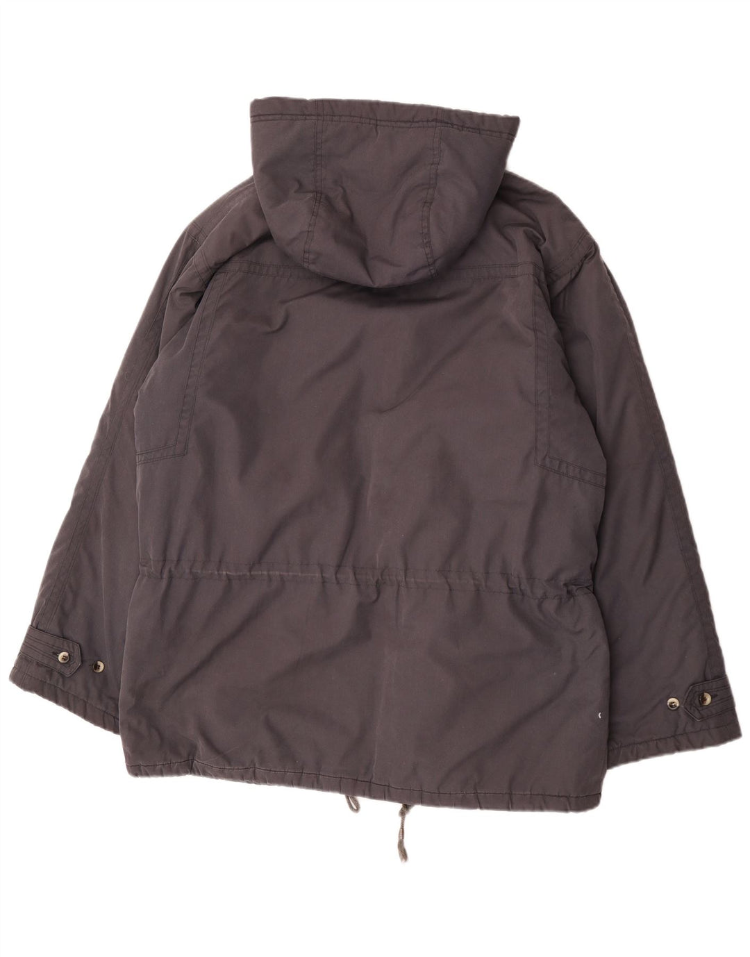 Leader Wattierter Herrenmantel mit Kapuze, UK 42, XL, Grau, Polyester