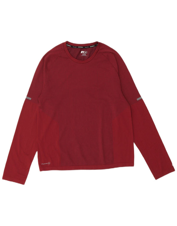 Russell Athletic Jungen-Top, langärmelig, 15–16 Jahre, 2XL, rot gepunktetes Nylon