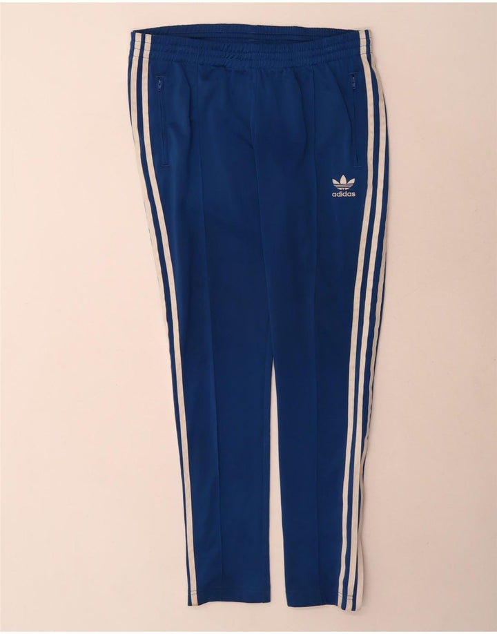 Adidas Damen Trainingshose UK 14 Large Blau Polyester