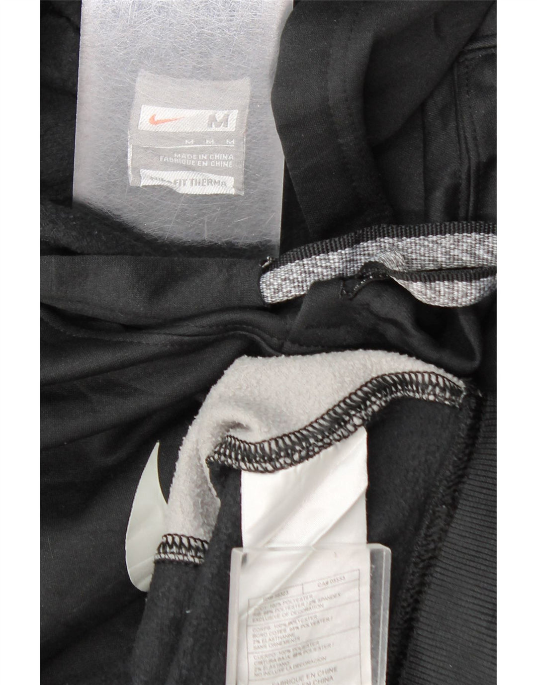 Nike Herren-Kapuzenpullover mit Grafik, mittelgraues Farbblock-Polyester