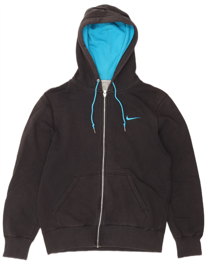 Nike Herren-Kapuzenpullover mit Reißverschluss, mittelschwarz, Baumwolle