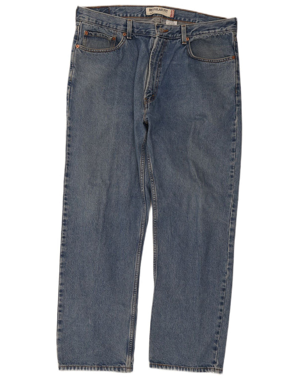 Levi's Mens 505 Regular Fit Straight Jeans W38 L30 Blue Cotton