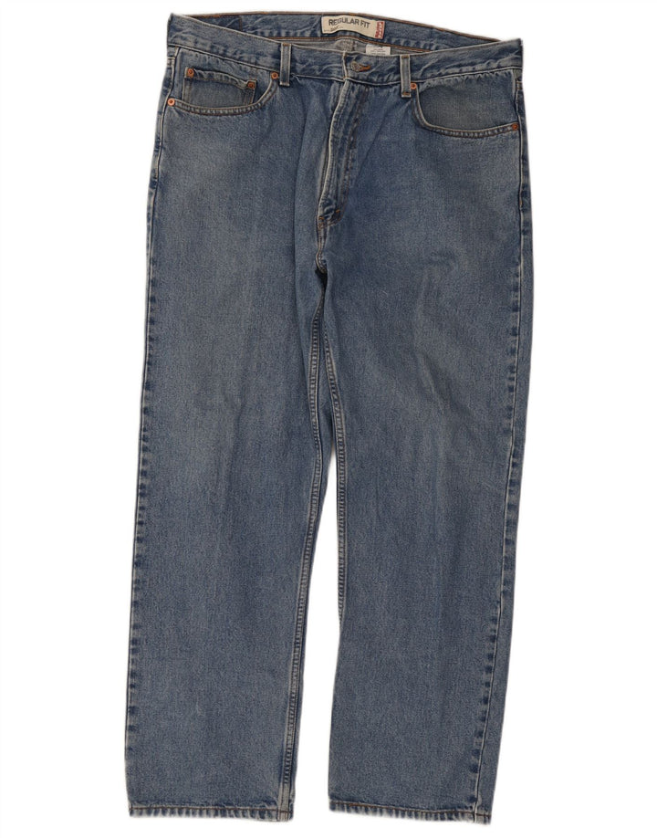 Levi's Herren 505 Regular Fit Straight Jeans W38 L30 Blaue Baumwolle
