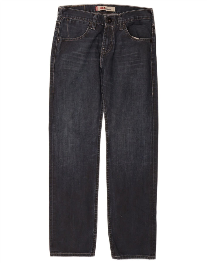 Levi's Herren 504 Straight Jeans W30 L30 Marineblau Baumwolle