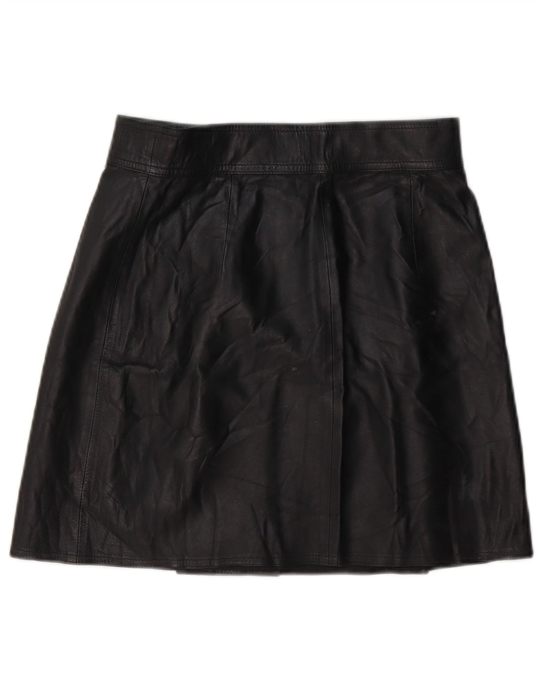 Vintage Damen Lederrock W28 Medium Schwarz