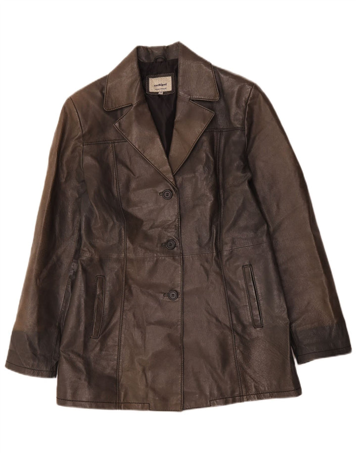 Conbipel Damen Ledermantel IT 46 Large Braun
