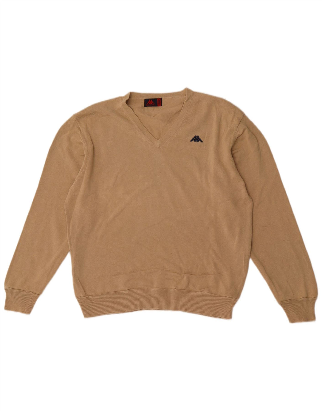 Kappa Herren Pullover mit V-Ausschnitt Mittelbeige