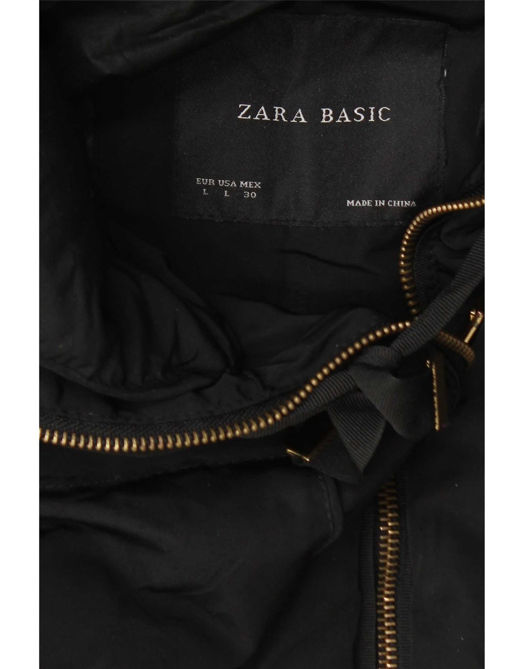 Zara Damen Kapuzenmantel, gepolstert, Gr. 14, Schwarz