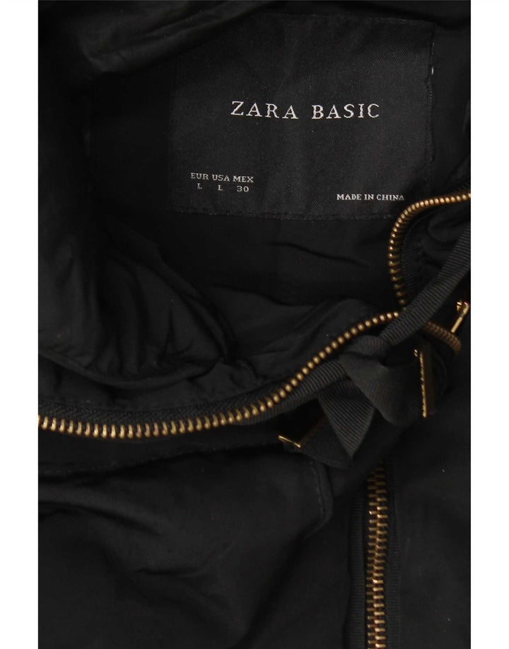 Zara Damen Kapuzenmantel, gepolstert, Gr. 14, Schwarz