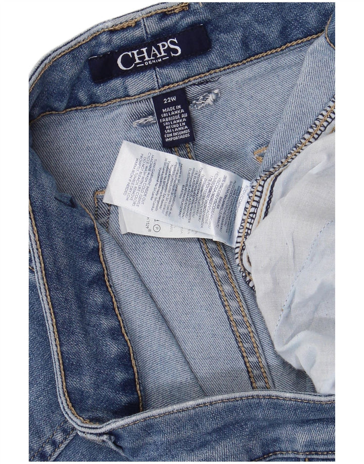 Chaps Damen Capri-Jeans US 22 3XL W44 L21 Blaue Baumwolle