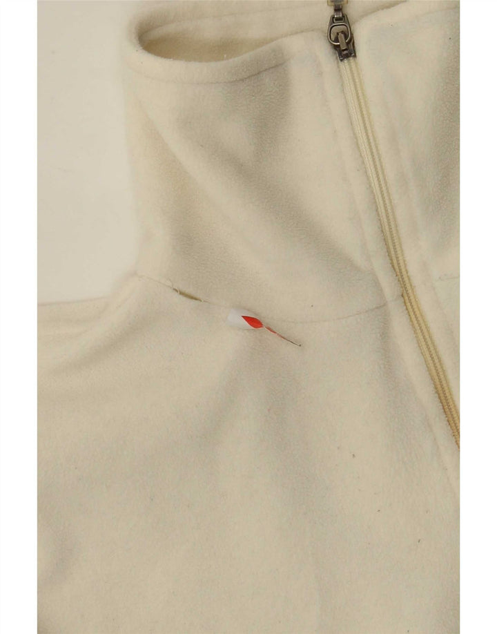 Champion Herren-Fleecepullover mit Reißverschluss am Hals, groß, cremefarbenes Polyester