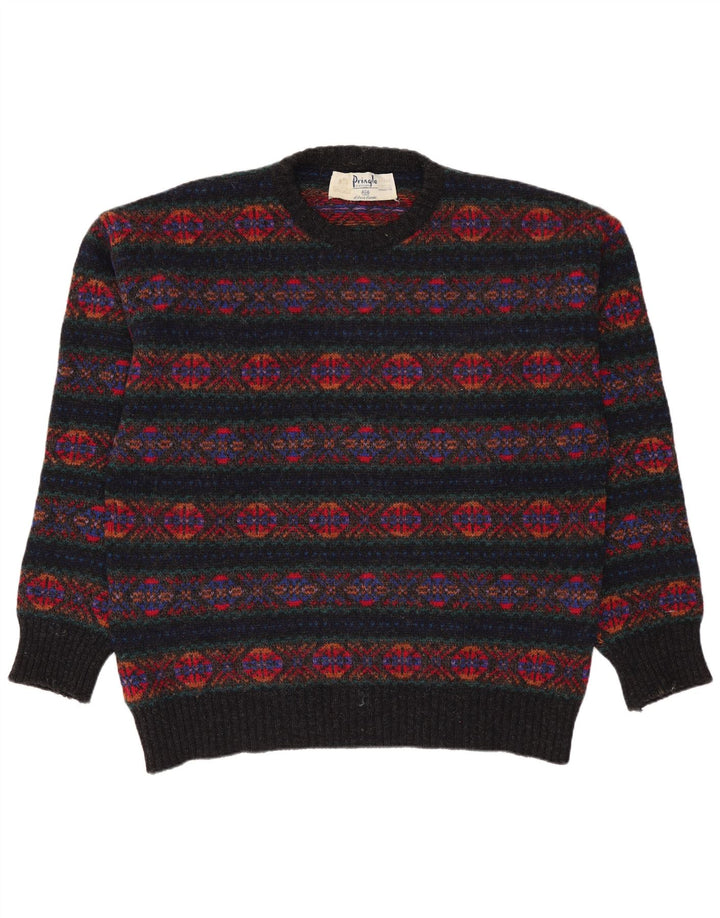 Pringle Herren-Pullover mit Rundhalsausschnitt, Größe 42, groß, mehrfarbig, Fair Isle