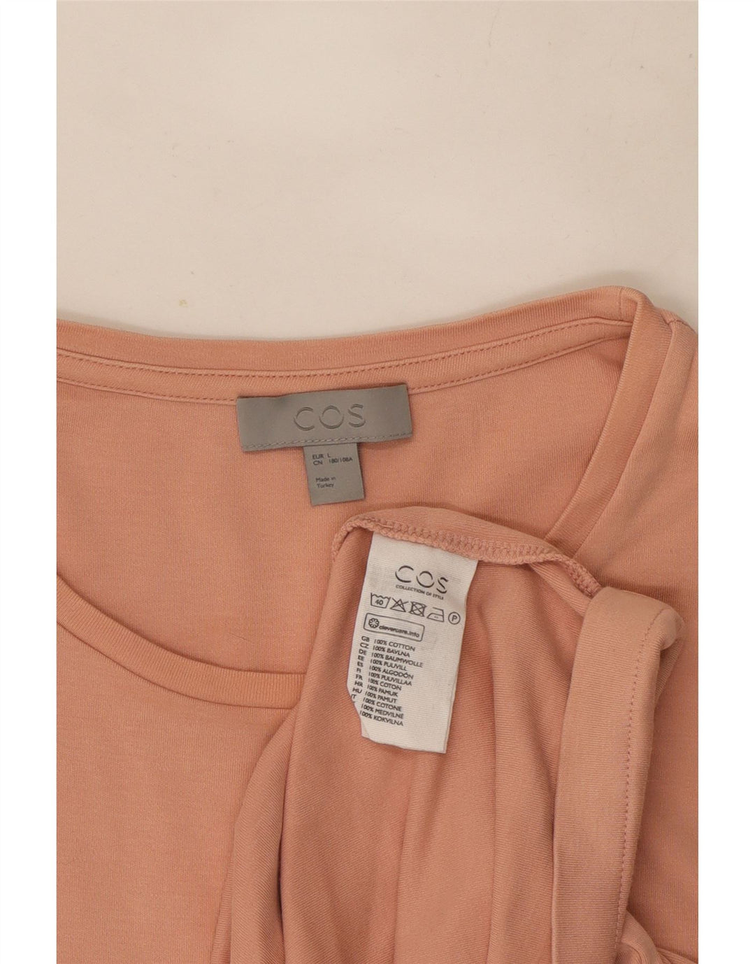 Cos Herren T-Shirt Top Large Rosa Baumwolle