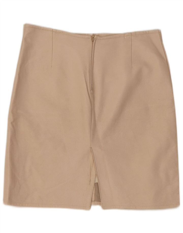 Vintage Damen Lederrock W30 Mittelbeige