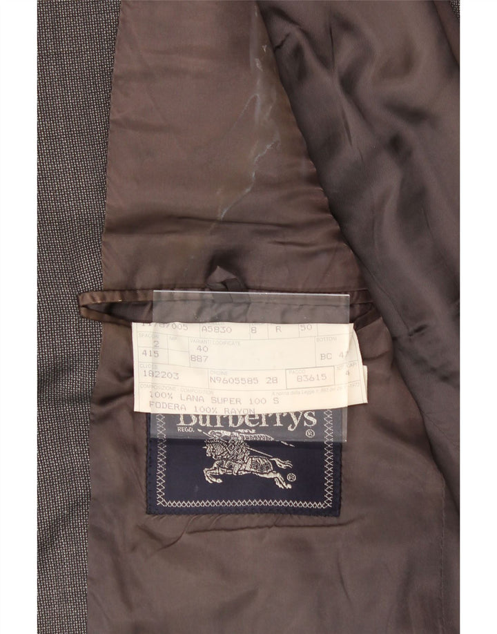 BURBERRYS Mens 3 Button Blazer Jacket IT 50 Large Grey Wool Vintage Burberrys and Second-Hand Burberrys from Messina Hembry 