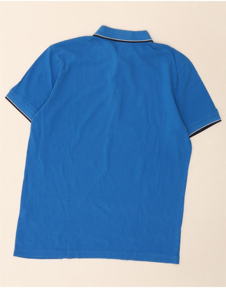 Kappa Herren-Poloshirt, groß, blau gestreift, Baumwolle