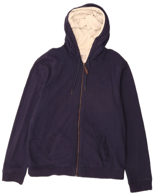 Timberland Herren Regular Fit Zip Hoodie Pullover XL Marineblau Baumwolle