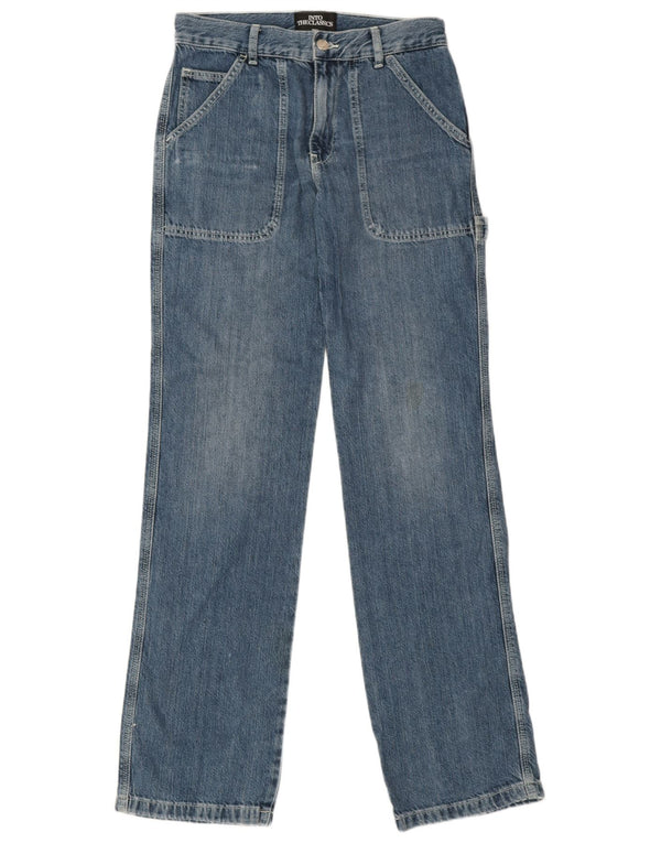 Zara Damen Carpenter Straight Jeans EU 38 Small W28 L34 Blau