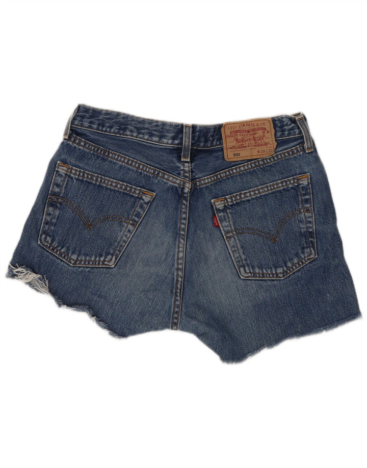Levi's Damen 501 Jeansshorts W30 mittelblaue Baumwolle
