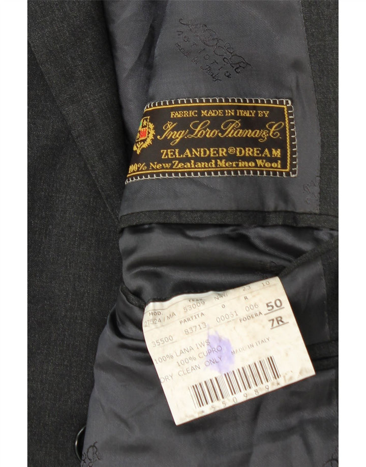 Ing Loro Piona & Co. Herren 2-Knopf-Blazerjacke IT 50 Large Grau