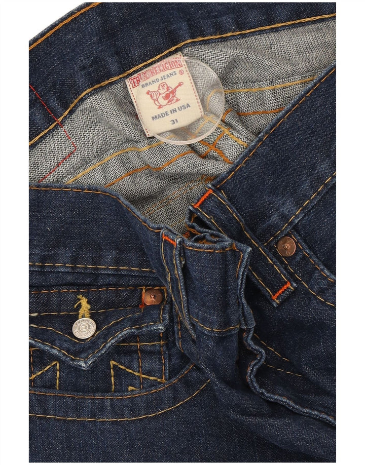 True Religion Damen Bootcut-Jeans W31 L32 Blaue Baumwolle