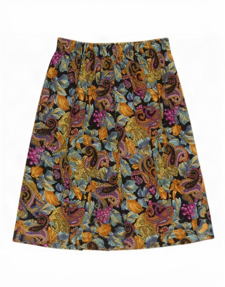 Vintage Damen A-Linienrock Medium W28 Mehrfarbig Paisley