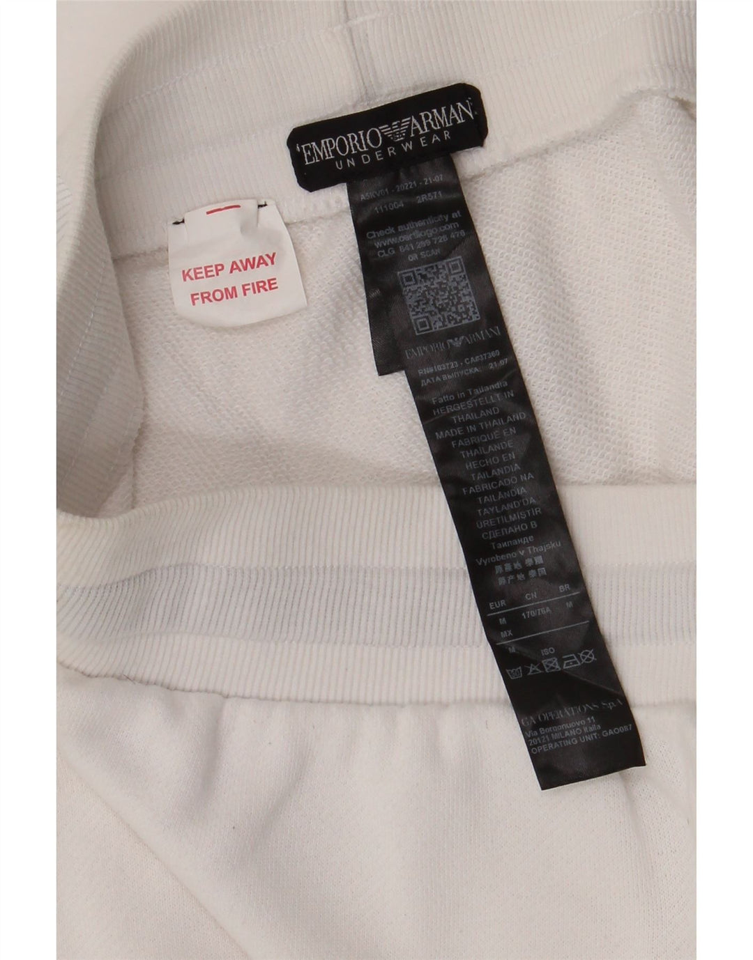 EMPORIO ARMANI Herren Sportshorts mittelweiße Baumwolle