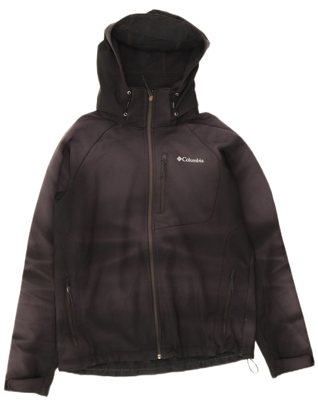 Columbia Herren-Windbreakerjacke mit Kapuze, UK 40, Größe L, schwarz, Batik-Polyester