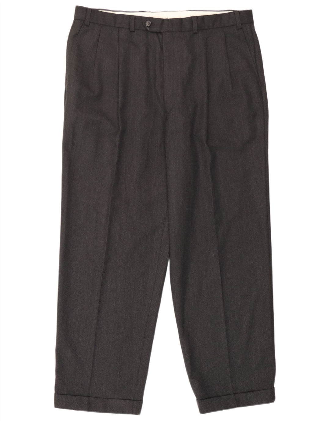 Marks & Spencer Herren St. Michael Pegged Freizeithose W38 L29 graue Wolle