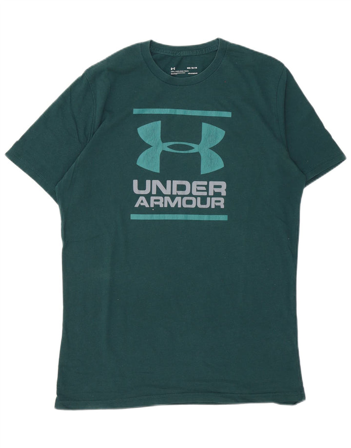 Under Armour Herren Grafik-T-Shirt-Oberteil aus mittelgrüner Baumwolle